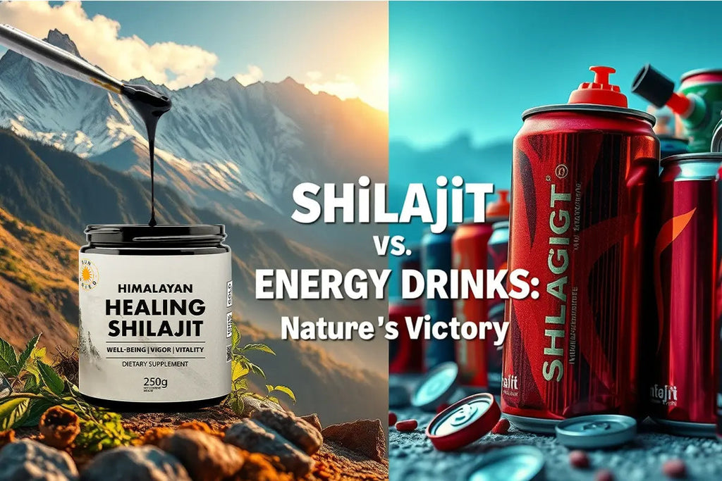 Shilajit vs Energy Drink Nature's Victory