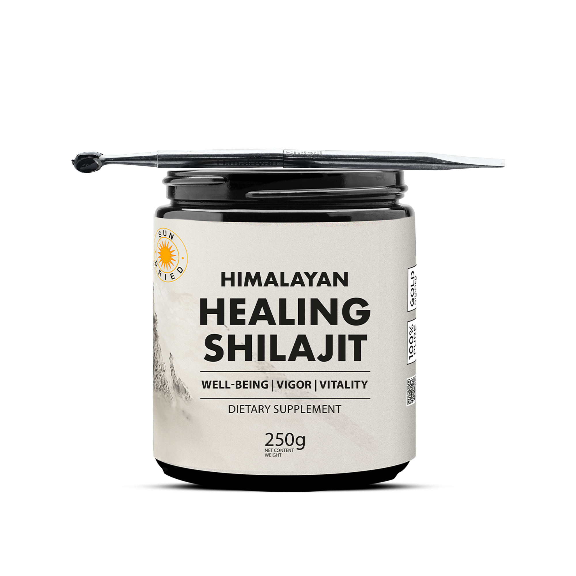 Healing Shilajit™ Gold Grade Resin 250g – Authentic Himalayan Shilajit Resin Healing Shilajit