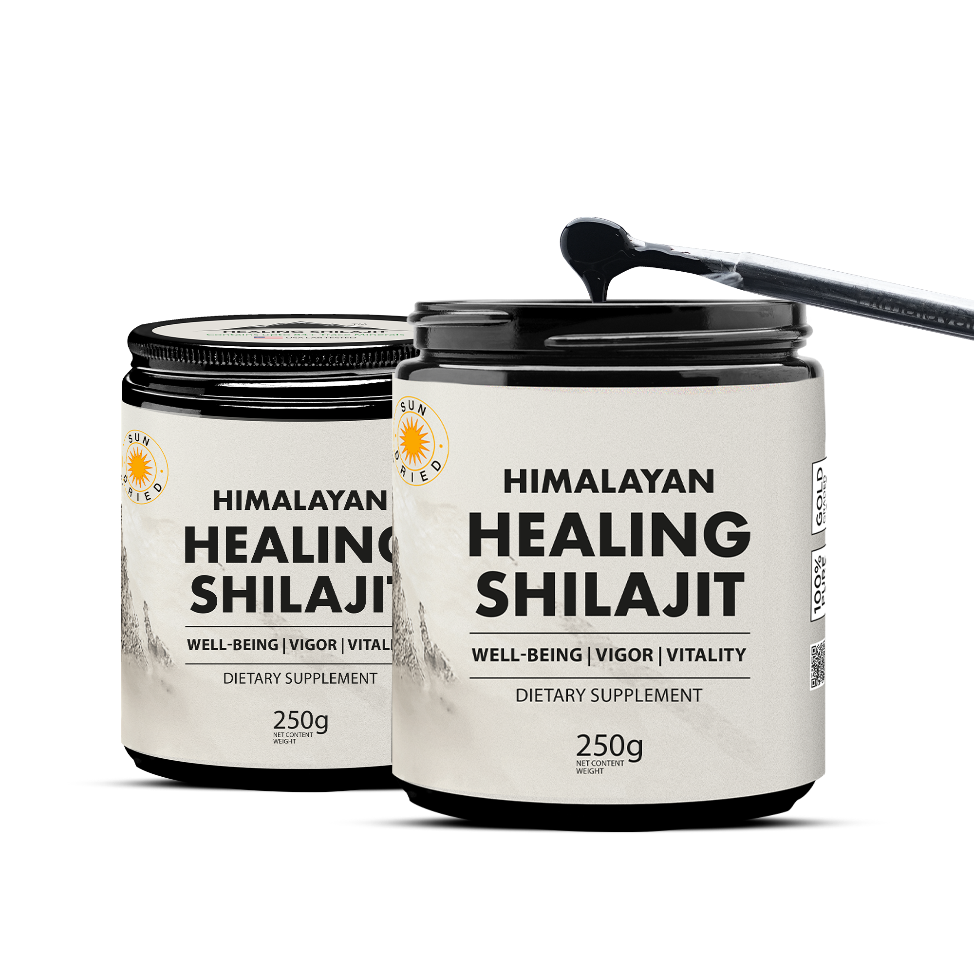 Healing Shilajit™ Gold Grade Resin 500g – Authentic Himalayan Shilajit Resin Healing Shilajit