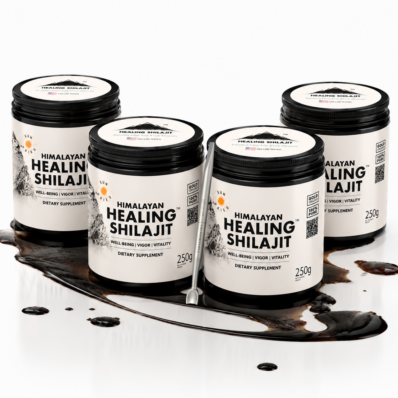 Healing Shilajit™ Gold Grade Resin - Authentic Himalayan Shilajit Resin