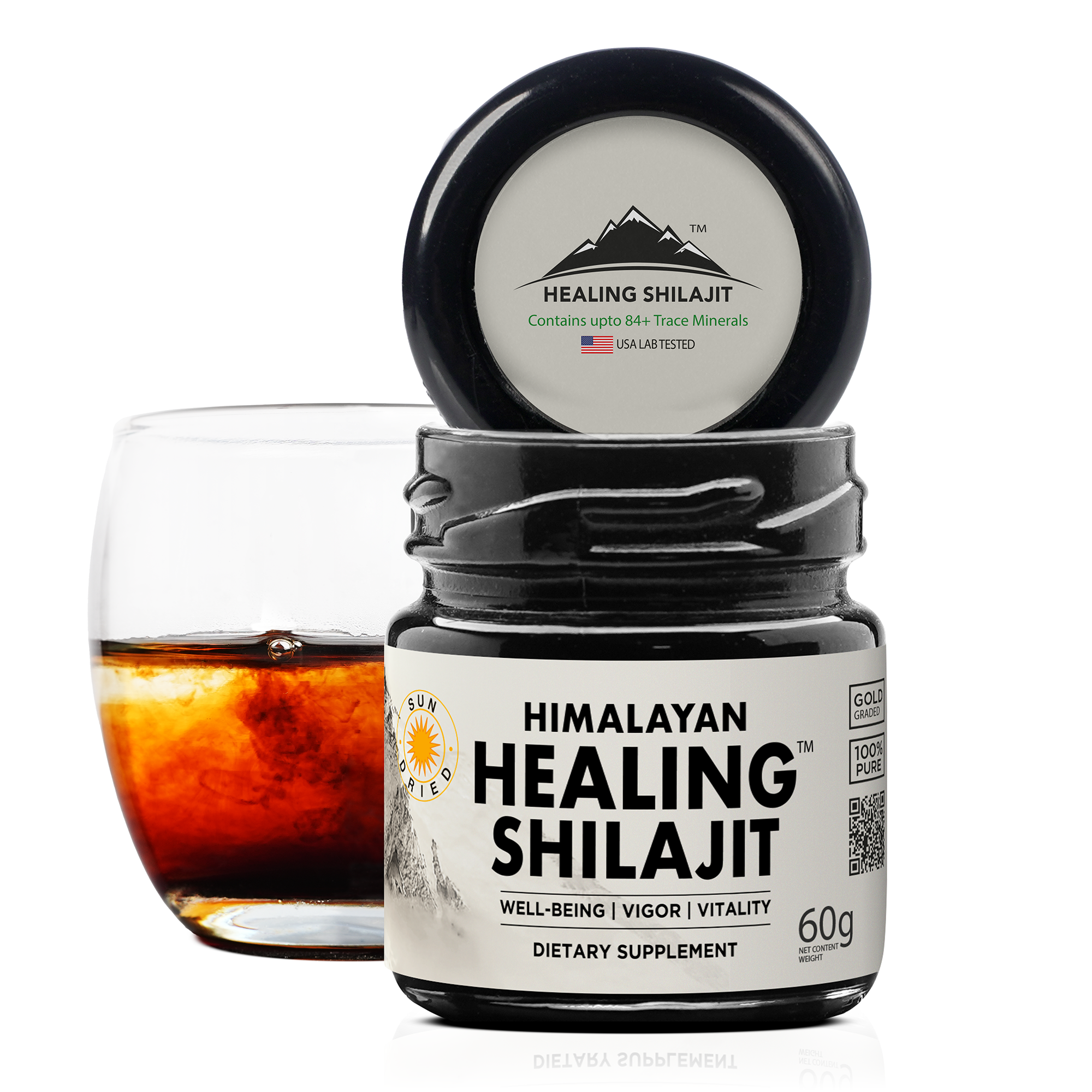 Healing Shilajit™ Gold Grade Resin 60g - Authentic Himalayan Shilajit Resin