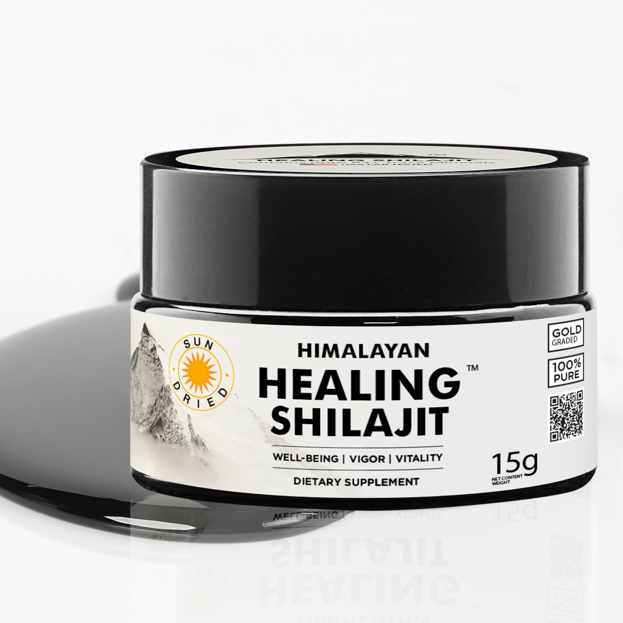 Healing Shilajit™ Gold Grade Resin 15g Authentic Himalayan Shilajit Resin