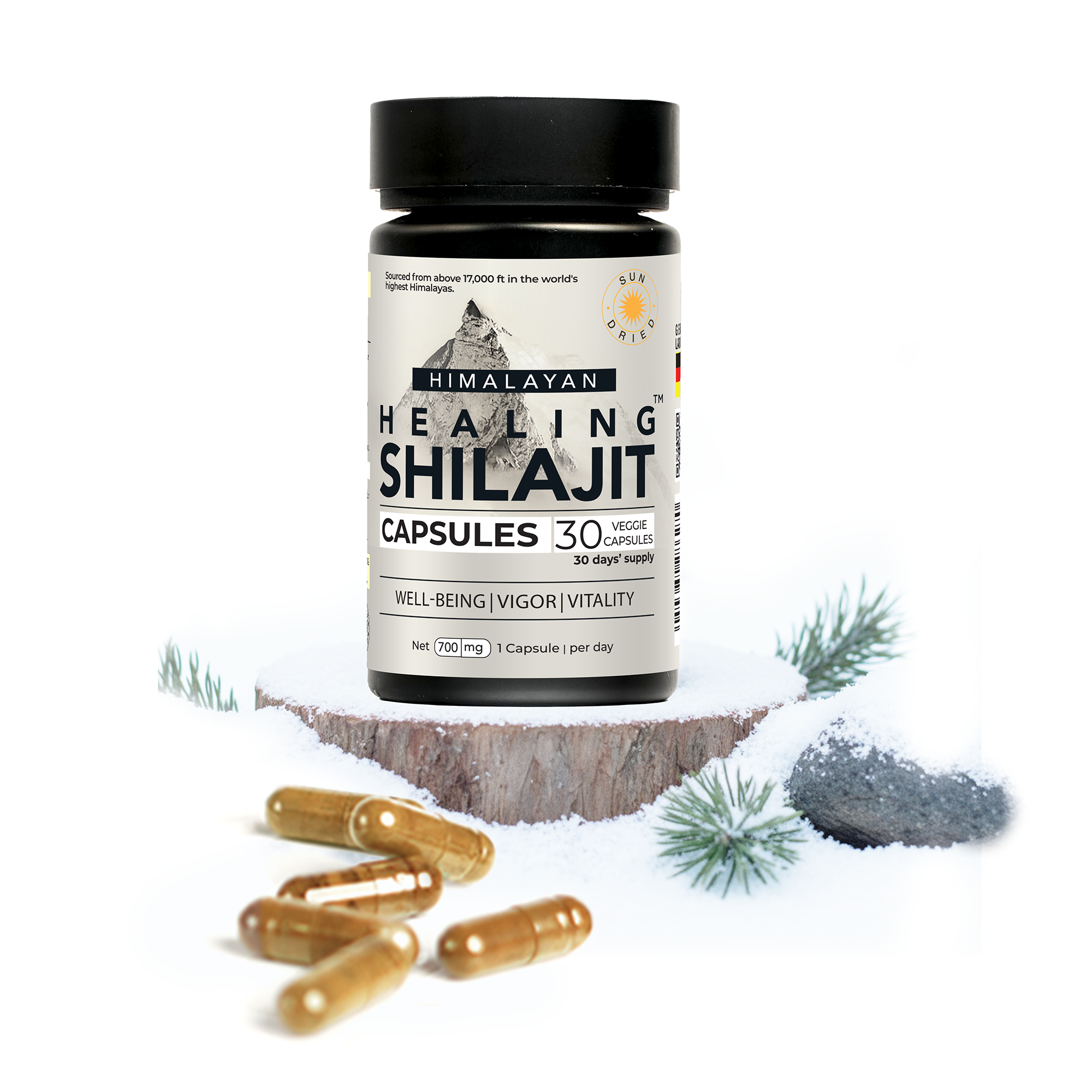 Healing Shilajit™ Freeze-Dried Shilajit Capsules 700mg