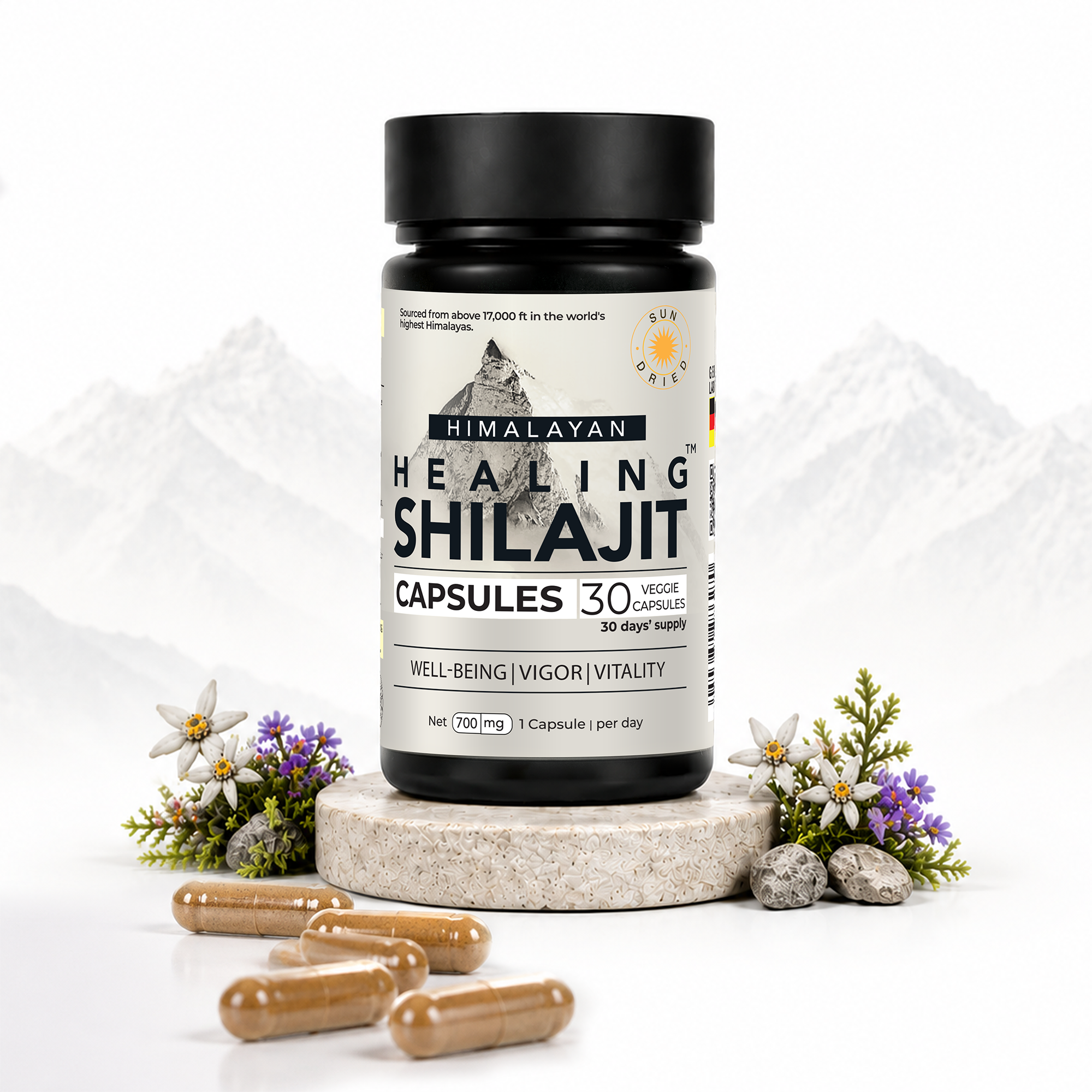 Healing Shilajit™ Freeze-Dried Shilajit Capsules 700mg