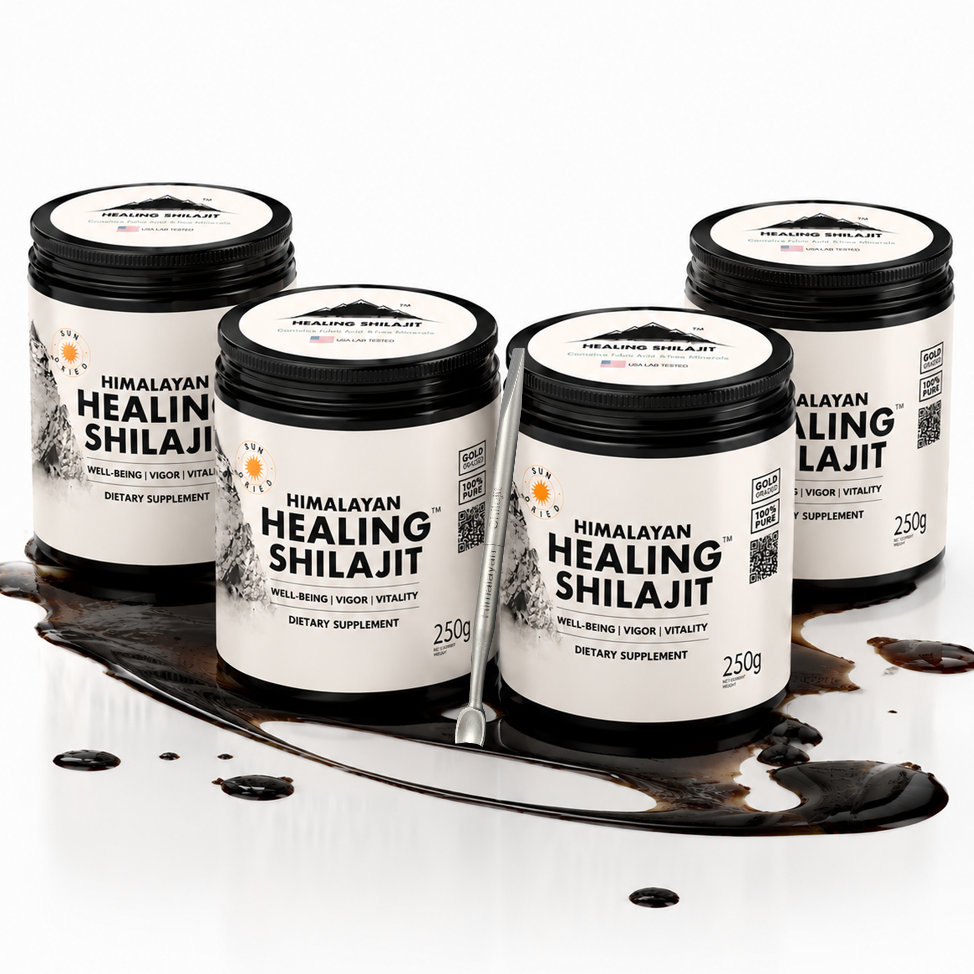 Healing Shilajit™ Gold Grade Resin 1000g – Authentic Himalayan Shilajit Resin