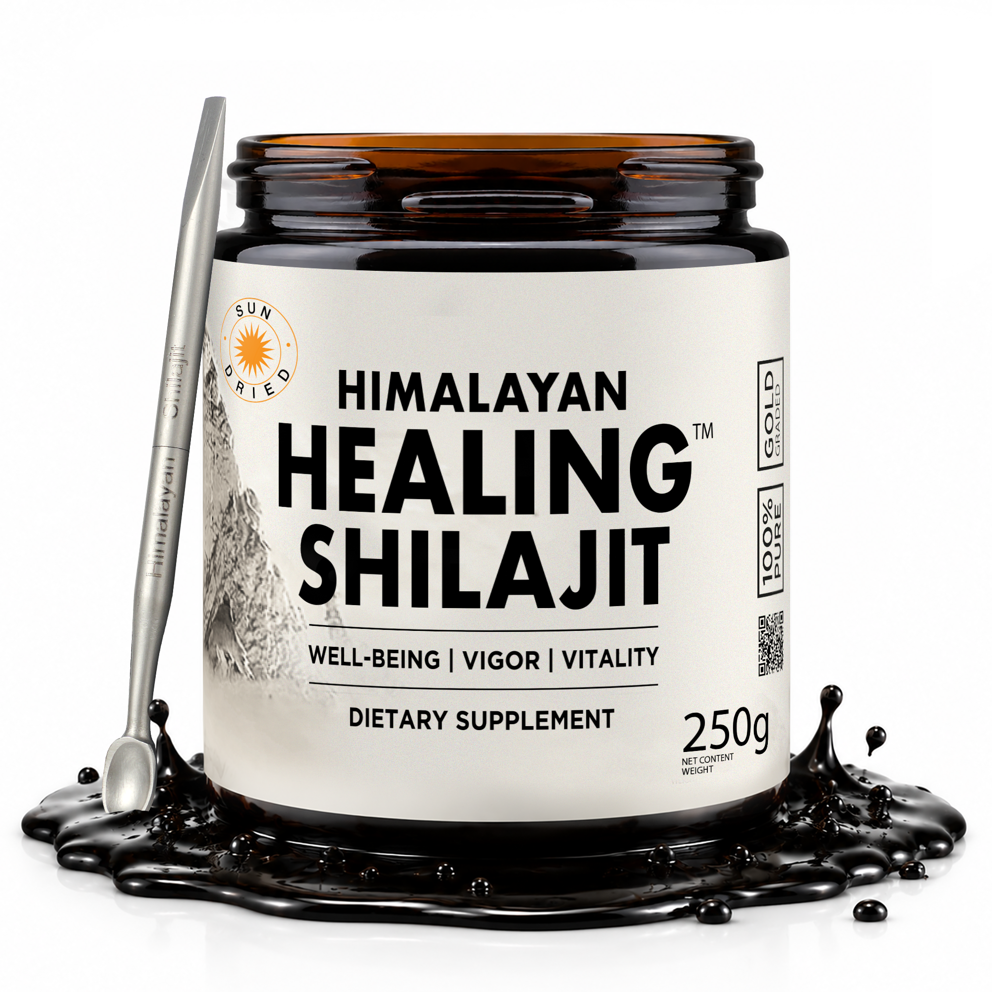 Healing Shilajit™ Gold Grade Resin - Authentic Himalayan Shilajit Resin
