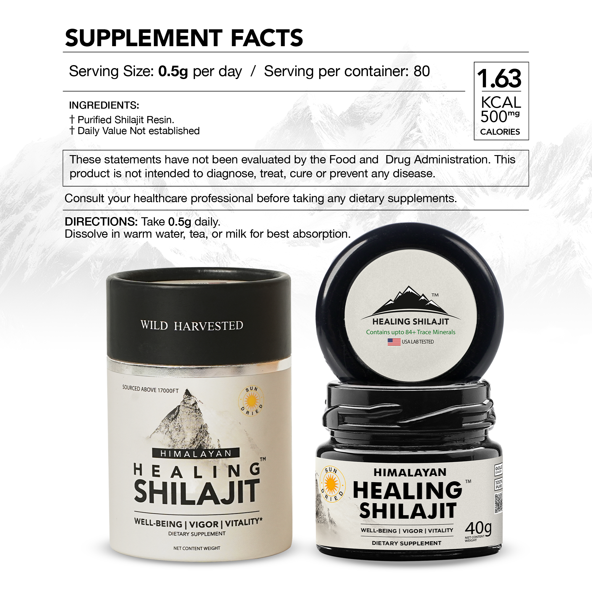 Healing Shilajit™ Gold Grade Resin - Authentic Himalayan Shilajit Resin
