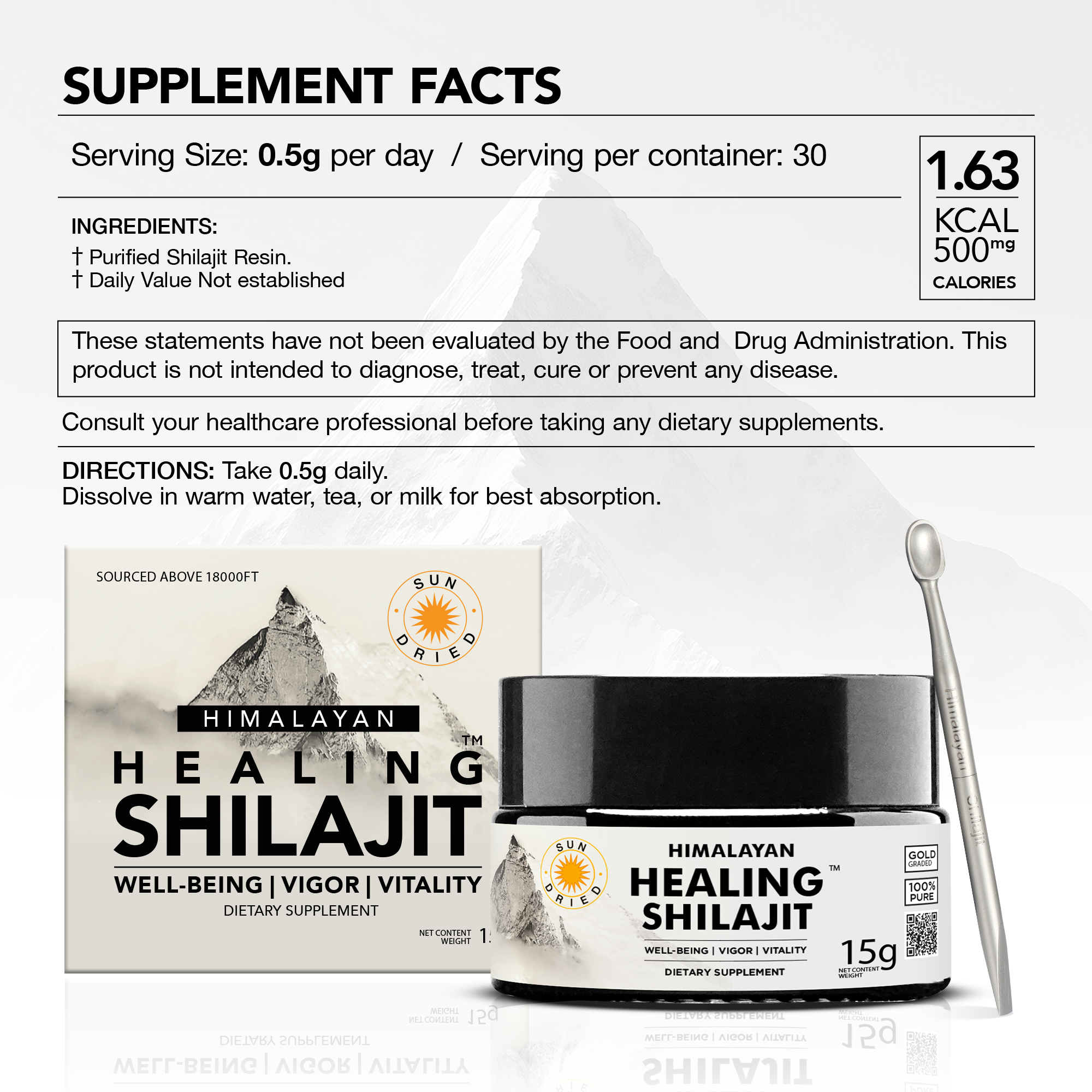 Healing Shilajit™ Gold Grade Resin - Authentic Himalayan Shilajit Resin