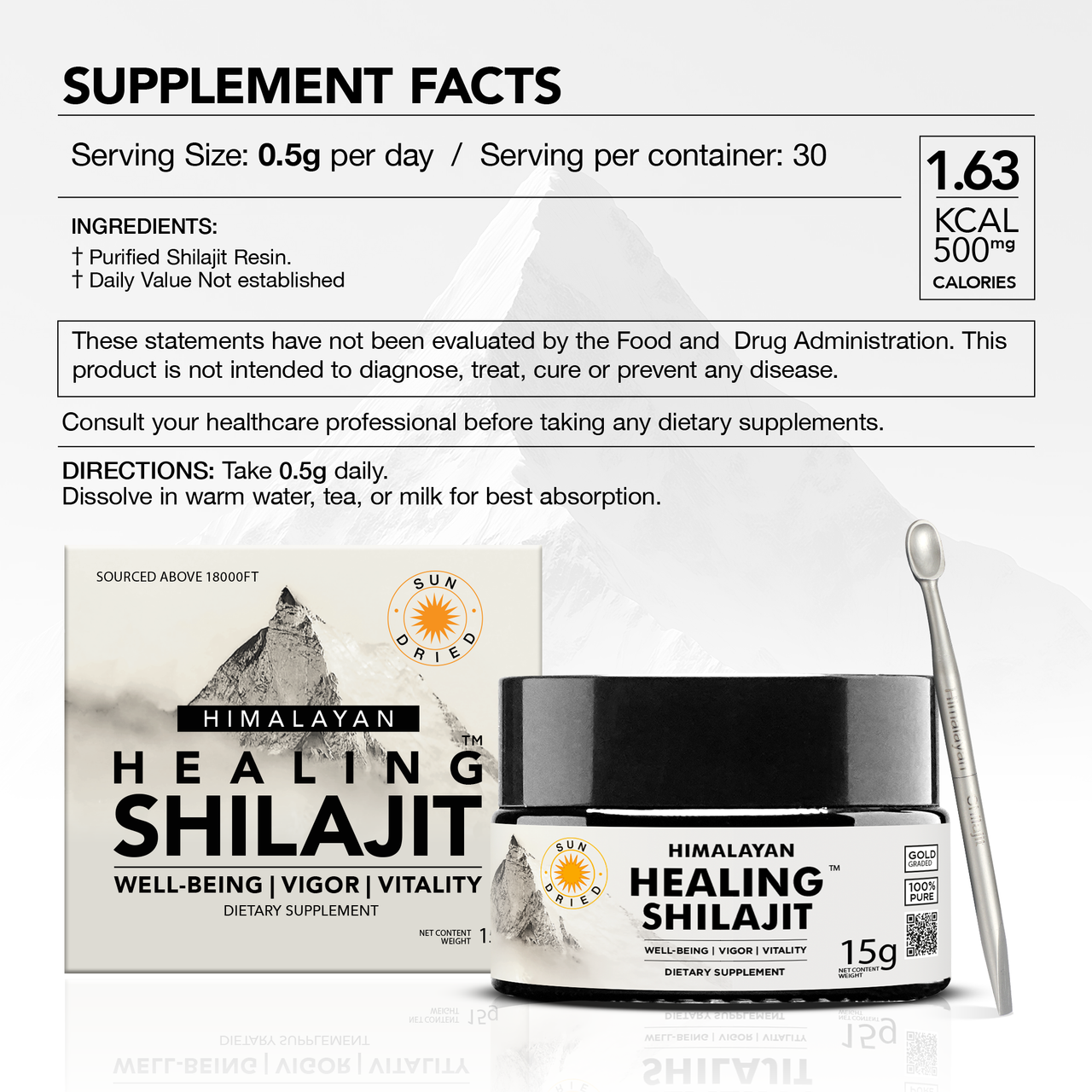 Healing Shilajit™ Gold Grade Resin - Authentic Himalayan Shilajit Resin