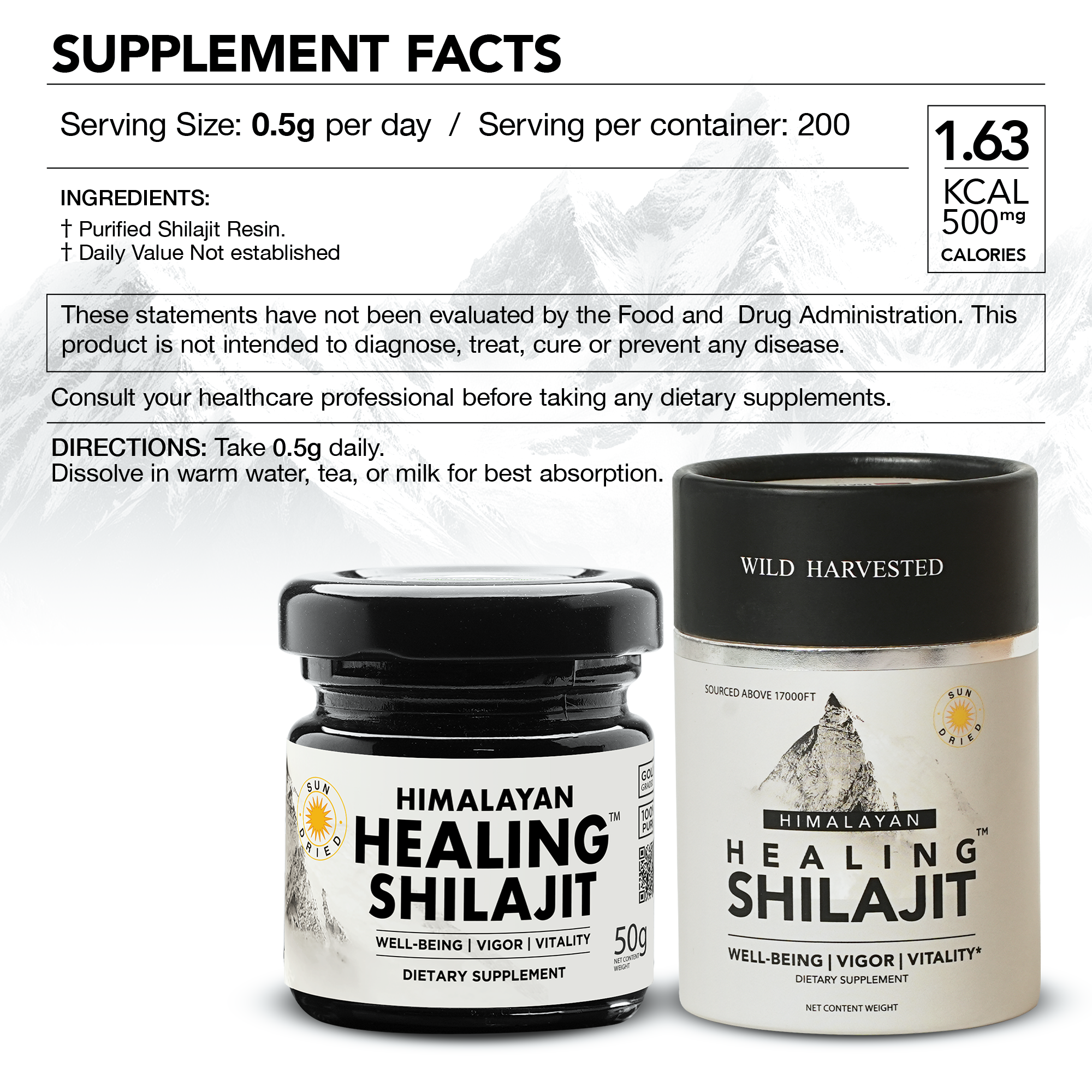 Healing Shilajit™ Gold Grade Resin 100g Authentic Himalayan Shilajit Resin