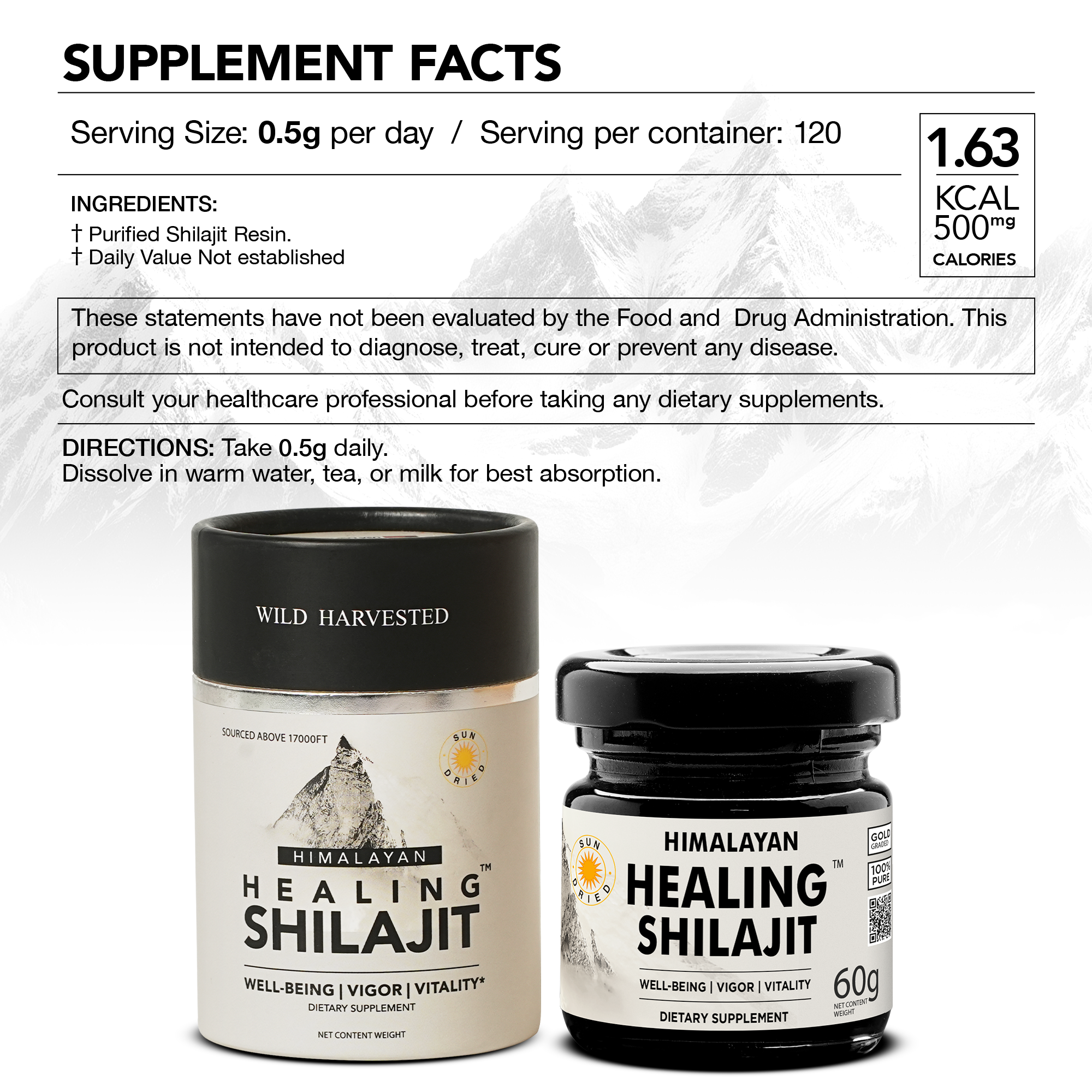 Healing Shilajit™ Gold Grade Resin - Authentic Himalayan Shilajit Resin