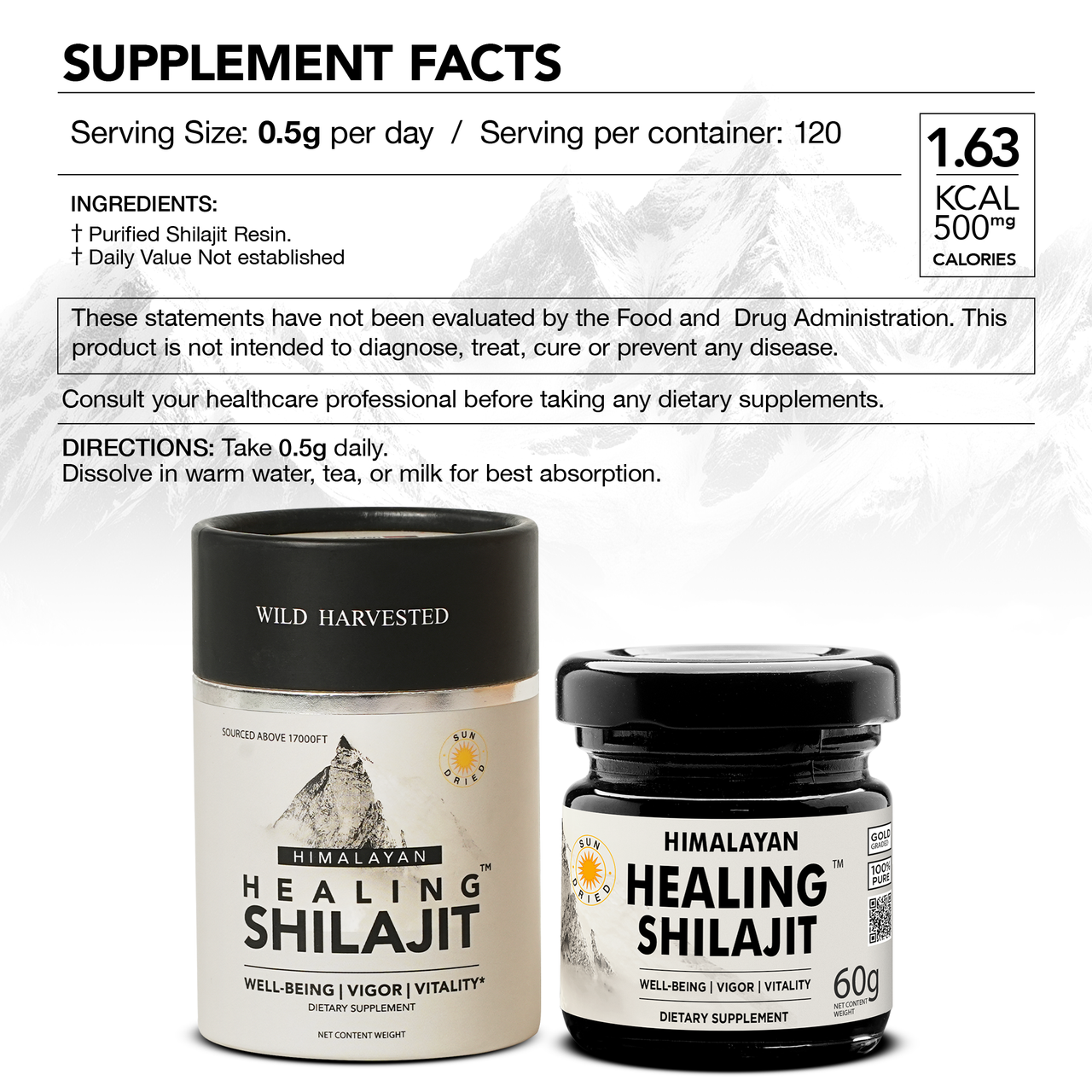 Healing Shilajit™ Gold Grade Resin - Authentic Himalayan Shilajit Resin