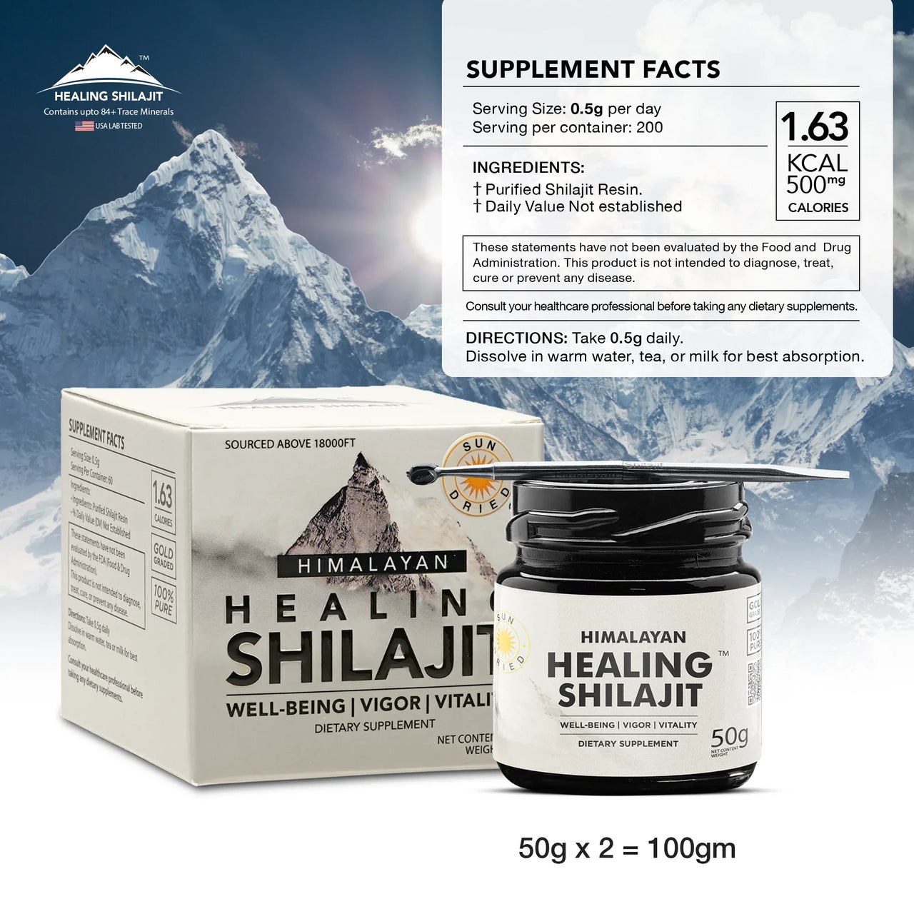 Healing Shilajit™ 100g - Authentic Himalayan Shilajit Resin Healing Shilajit