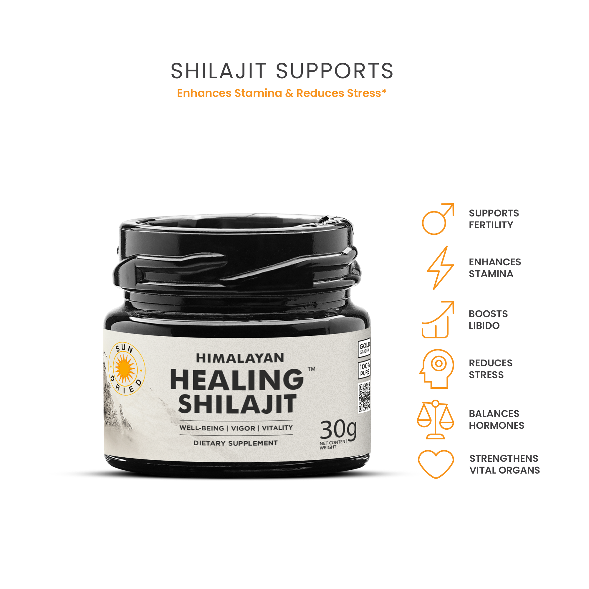 30g Shiljait Resin | 60 Servings