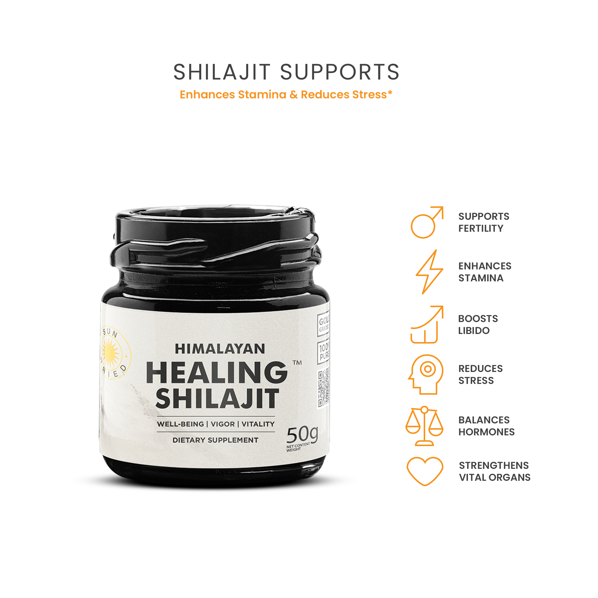 50g Shilajit Resin | 100 Servings