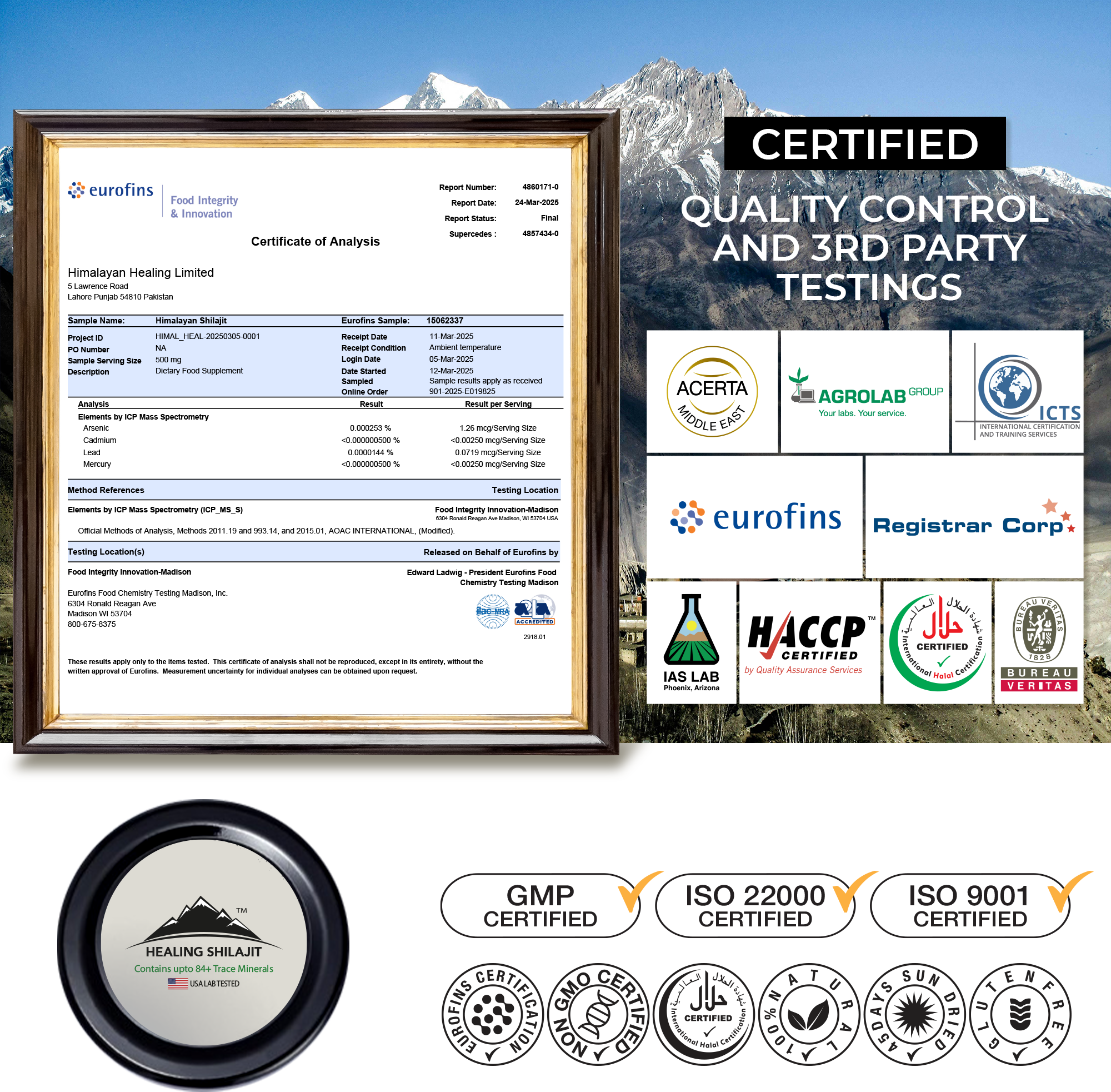 Healing Shilajit™ Gold Grade Resin 250g – Authentic Himalayan Shilajit Resin Healing Shilajit