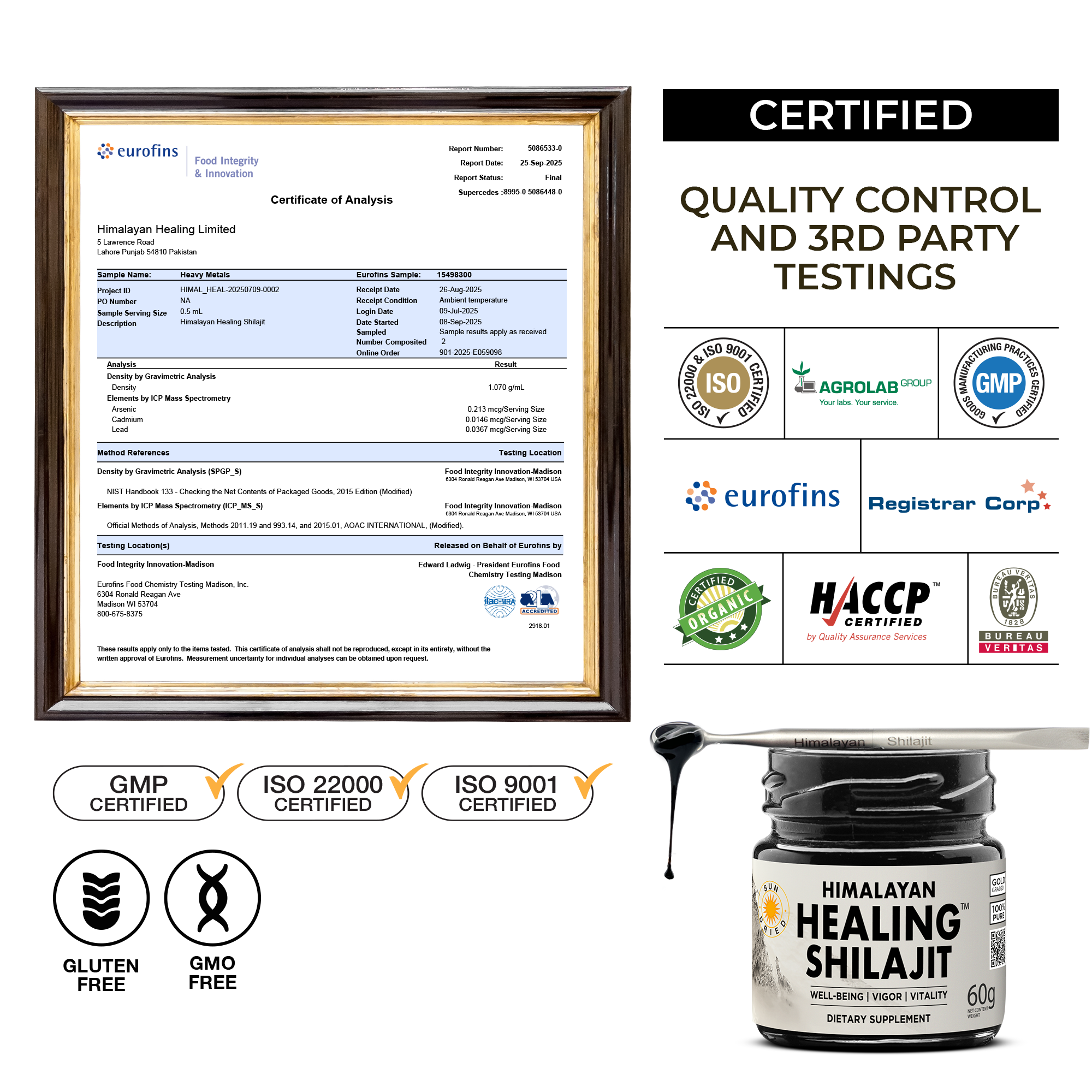 Healing Shilajit™ Gold Grade Resin 60g - Authentic Himalayan Shilajit Resin