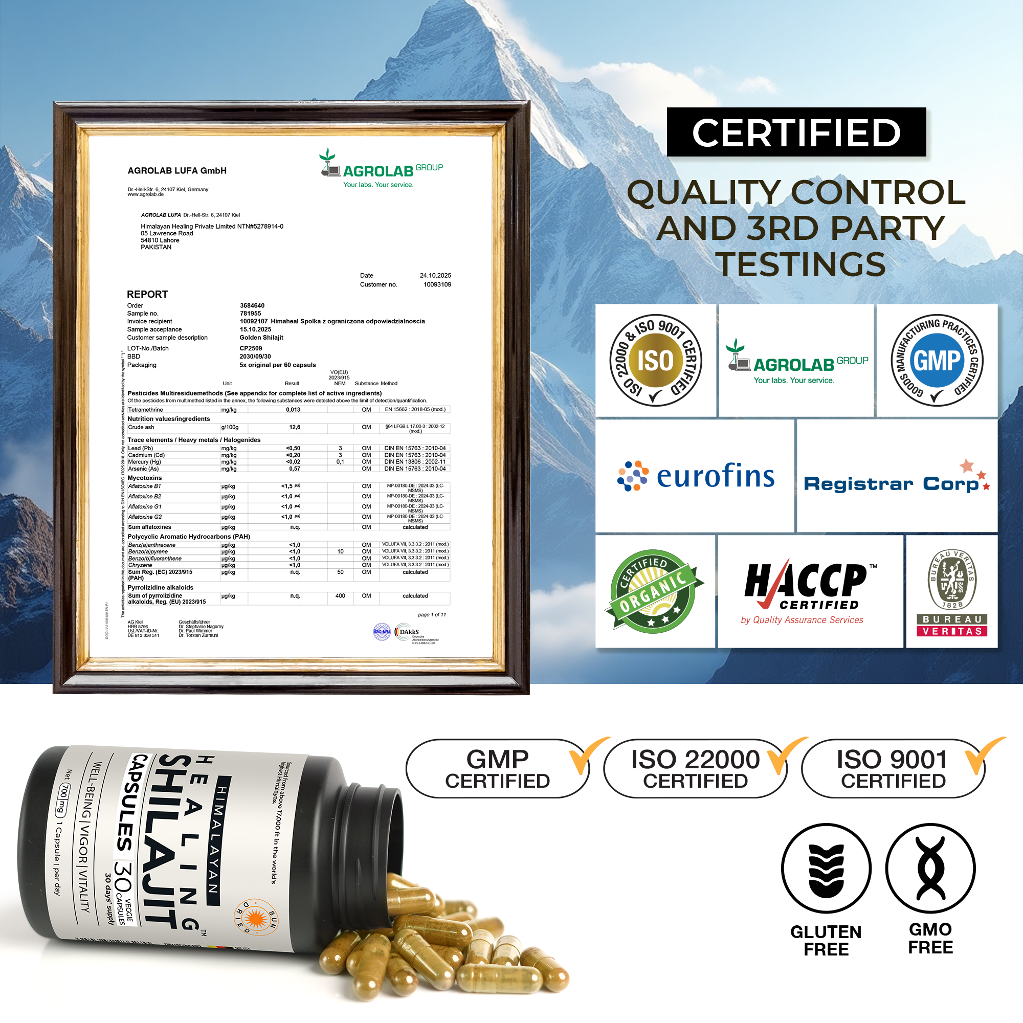 Healing Shilajit™ Freeze-Dried Shilajit Capsules 700mg