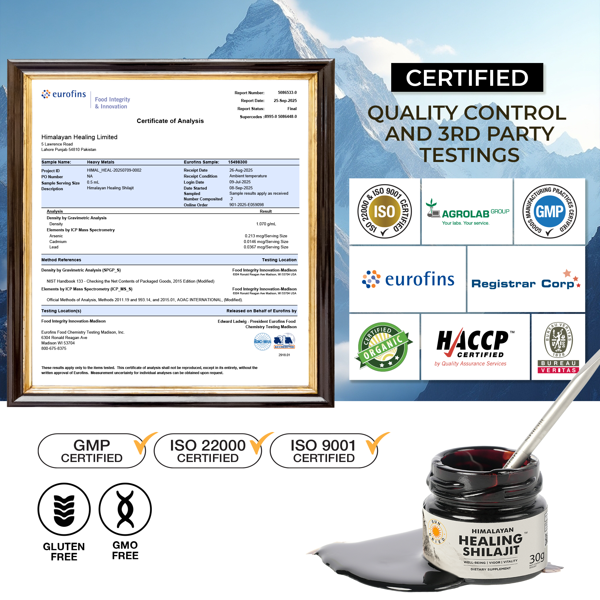 Healing Shilajit™ Gold Grade Resin - Authentic Himalayan Shilajit Resin