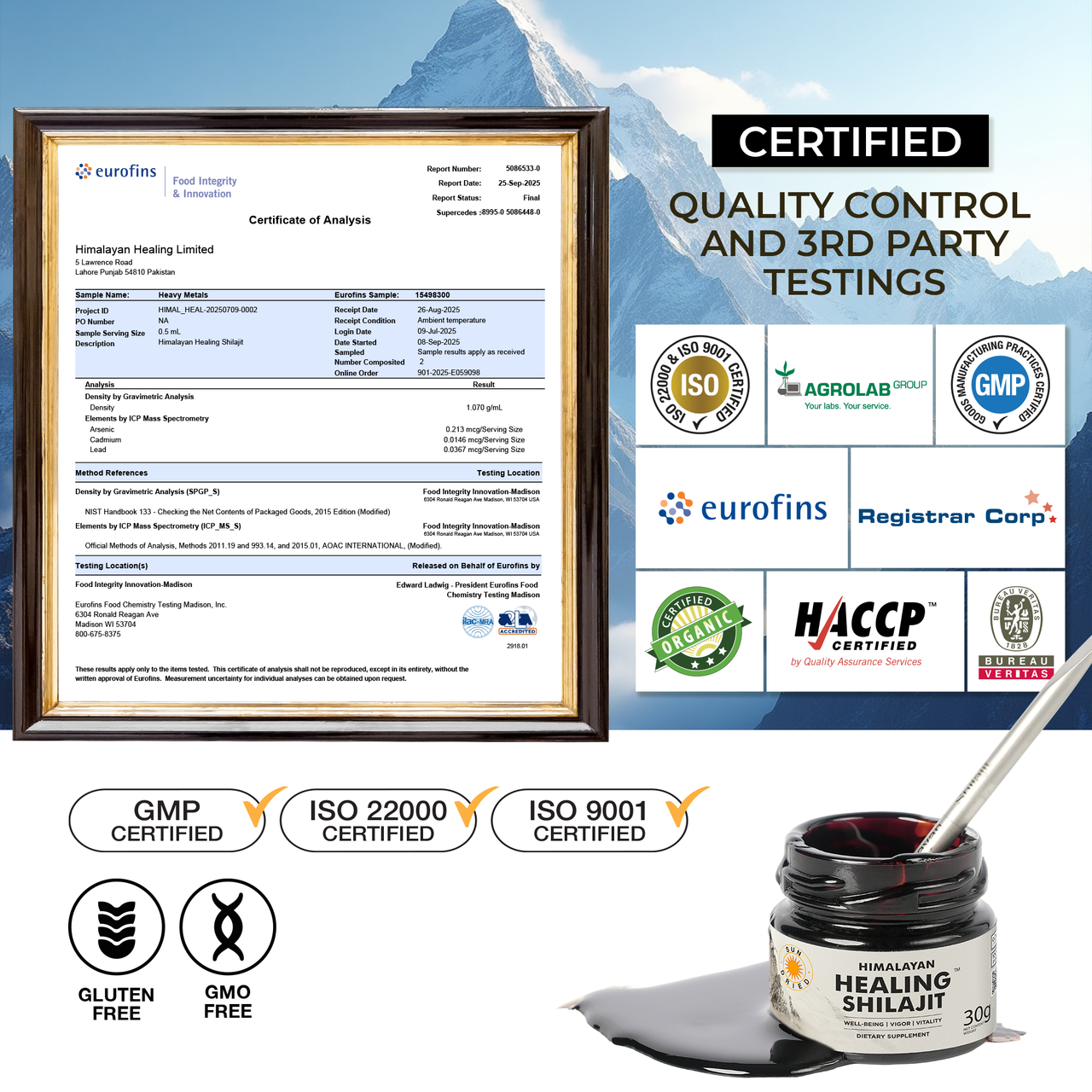 Healing Shilajit™ Gold Grade Resin - Authentic Himalayan Shilajit Resin