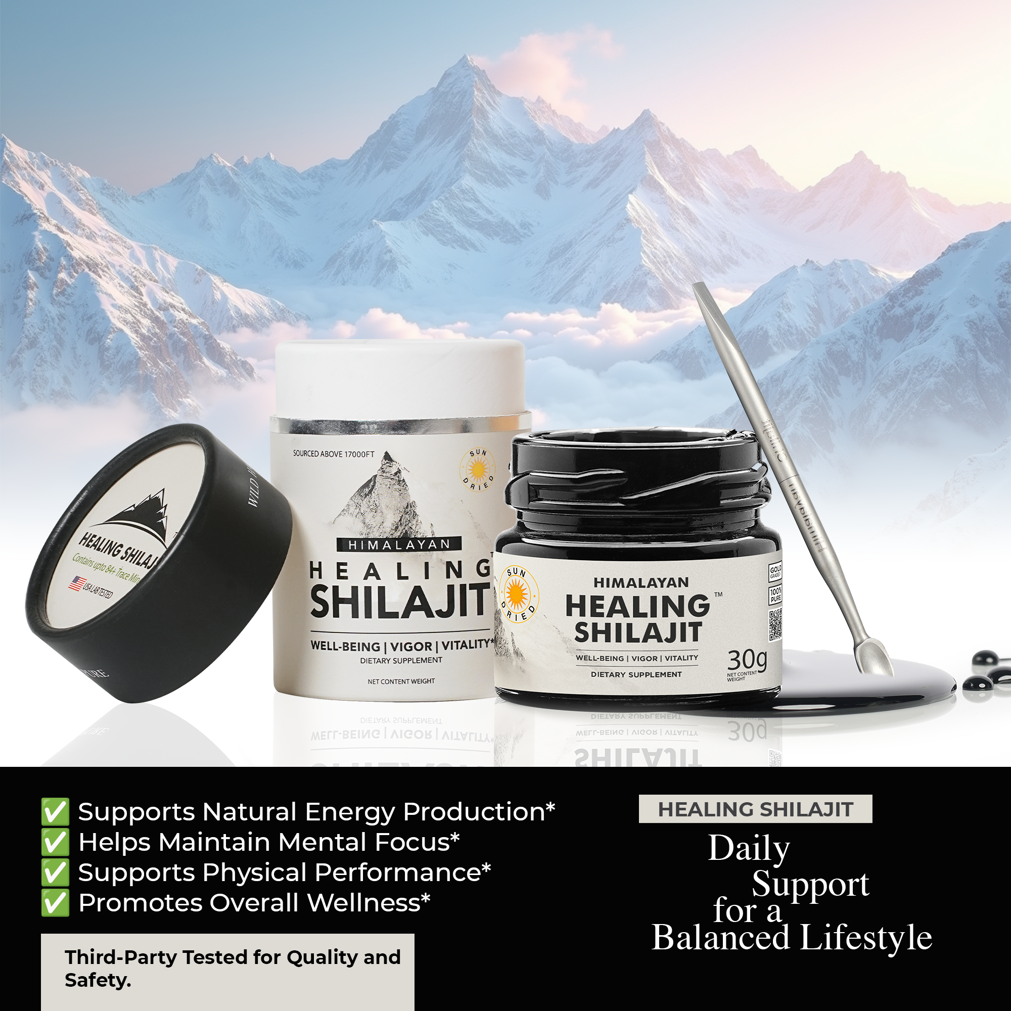 Healing Shilajit™ Gold Grade Resin 30g Authentic Himalayan Shilajit Resin