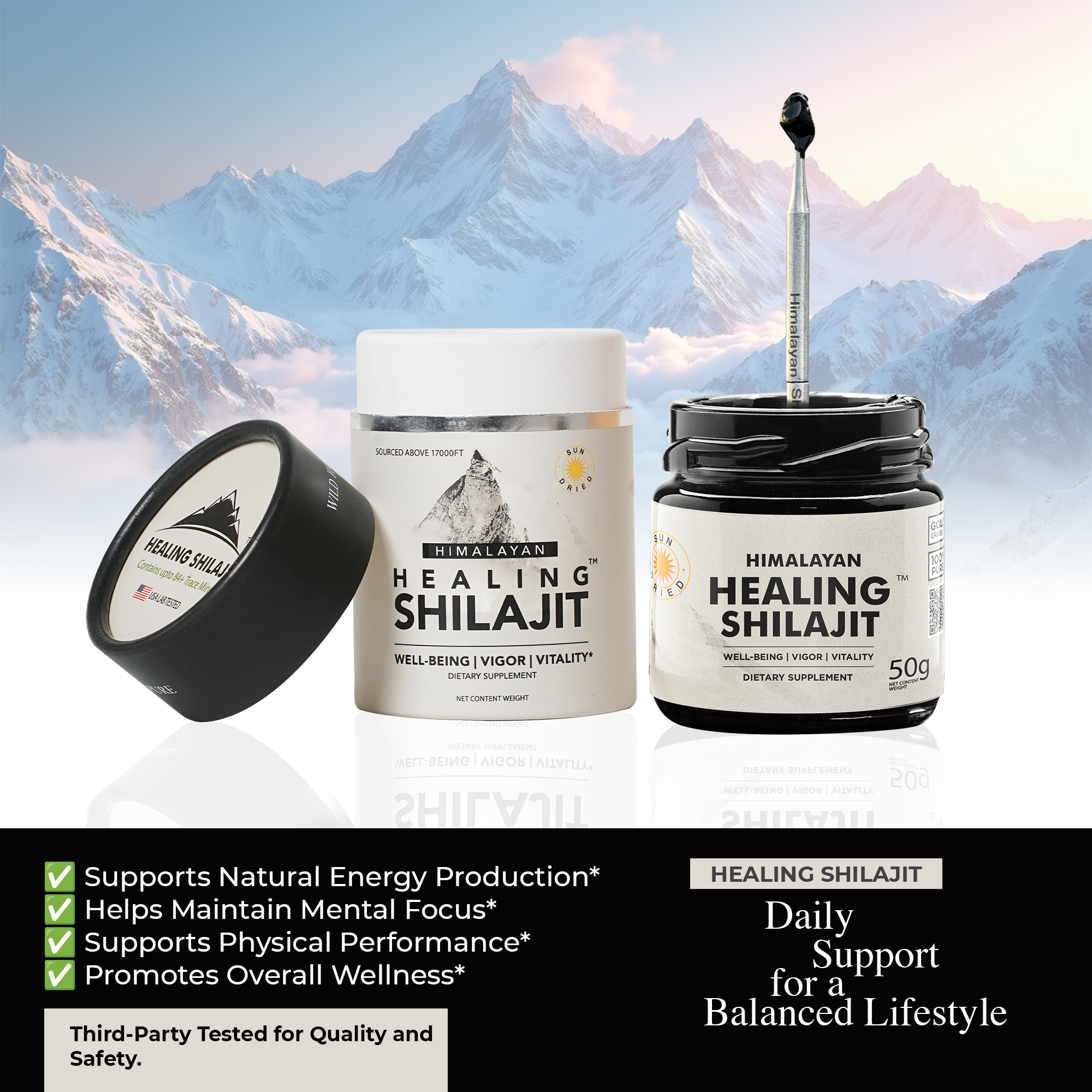 Healing Shilajit™ Gold Grade Resin 50g - Authentic Himalayan Shilajit Resin
