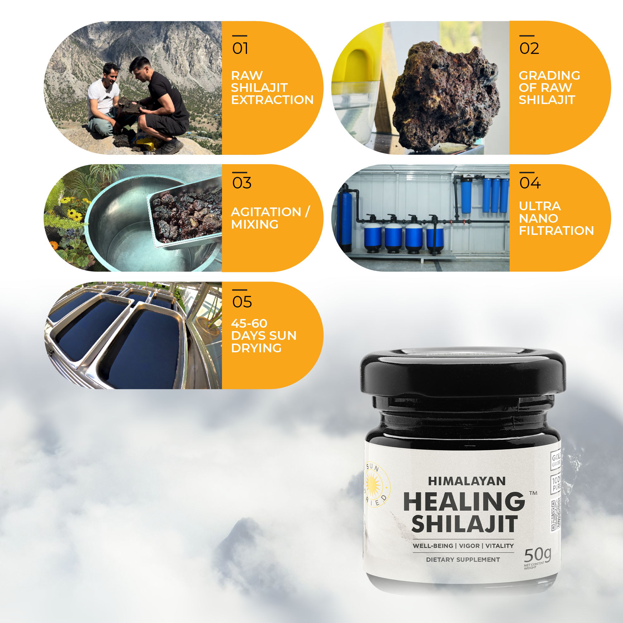 Healing Shilajit™ Gold Grade Resin 50g Himalayan Shilajit Resin