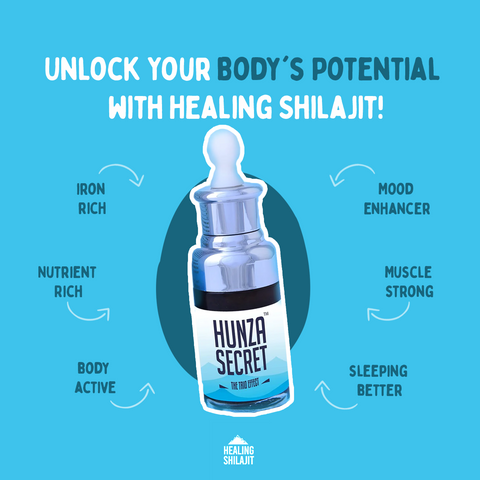 Hunza Drops - The Secret Of Hunza With Multi Natural Minerals Complex 100% Natural Mineral From Pure Himalayas - Healing Shilajit