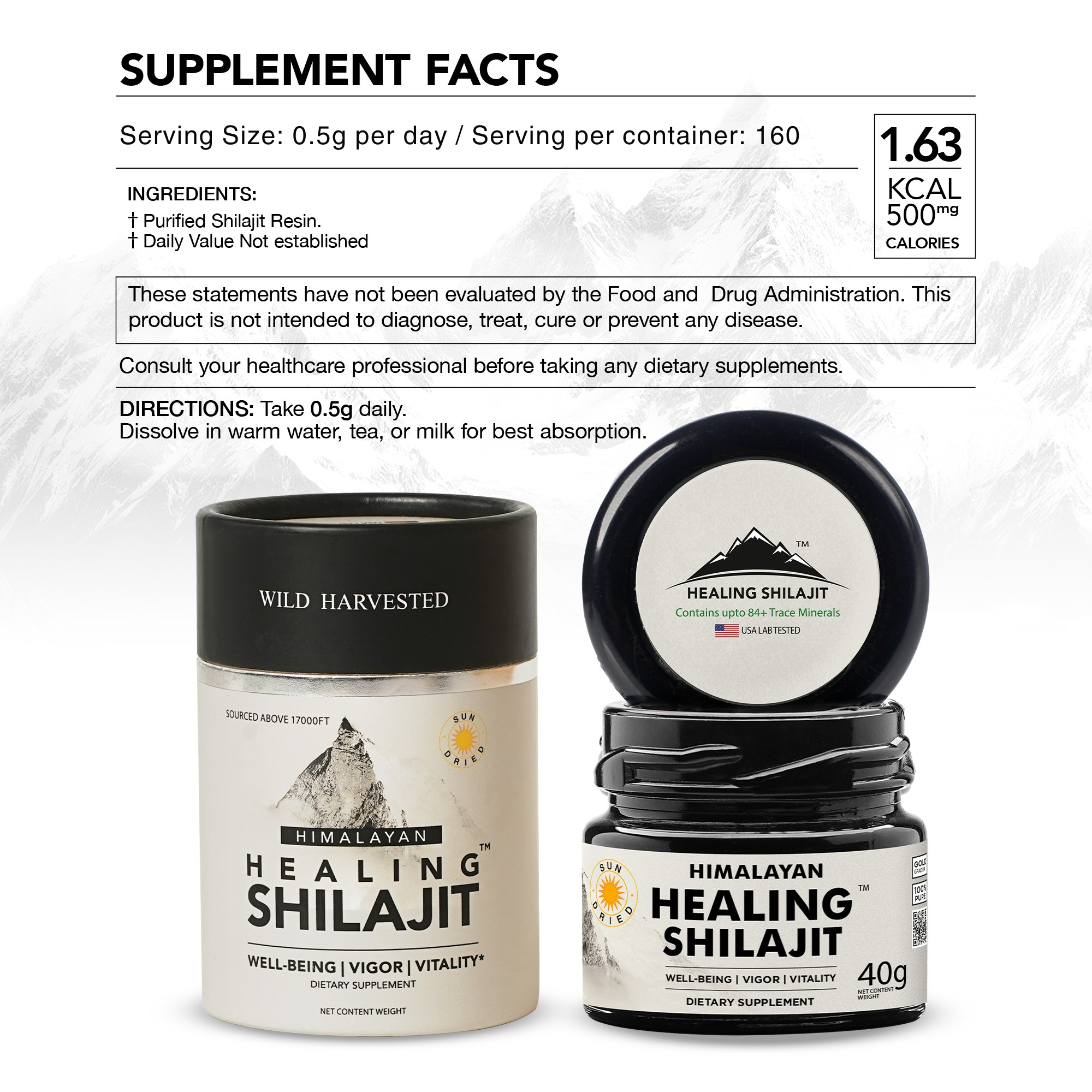 Healing Shilajit™ Gold Grade Resin - Authentic Himalayan Shilajit Resin