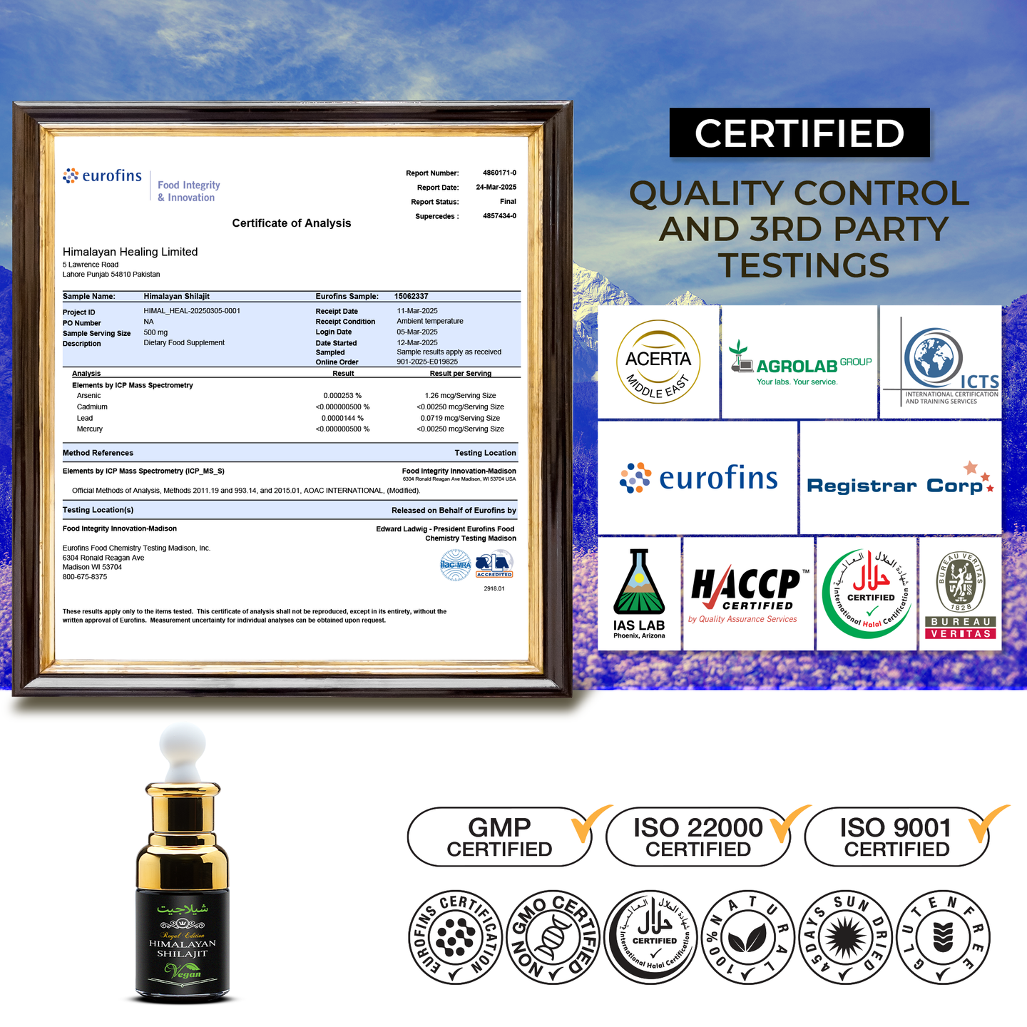 Shilajit Drops Lab Reports