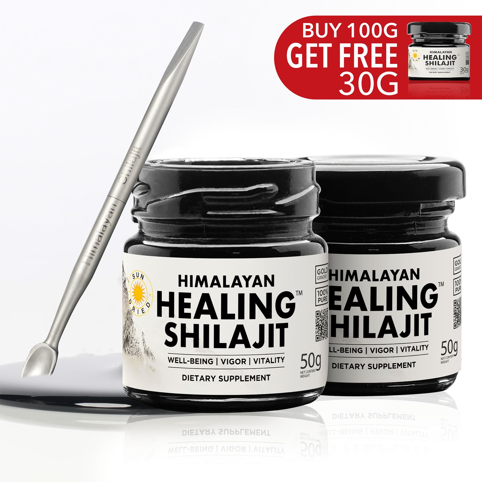 Buy 100g Healing Shilajit™ Resin, Get 30g Free