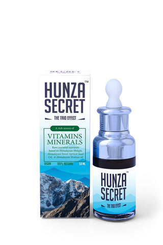 Hunza Drops - The Secret Of Hunza With Multi Natural Minerals Complex 100% Natural Mineral From Pure Himalayas - Healing Shilajit